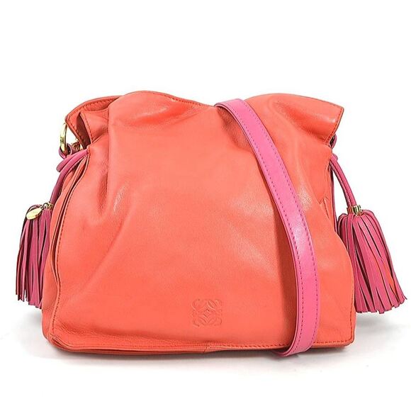LOEWE Orange Leather Shoulder Bag - Picture 1 of 5